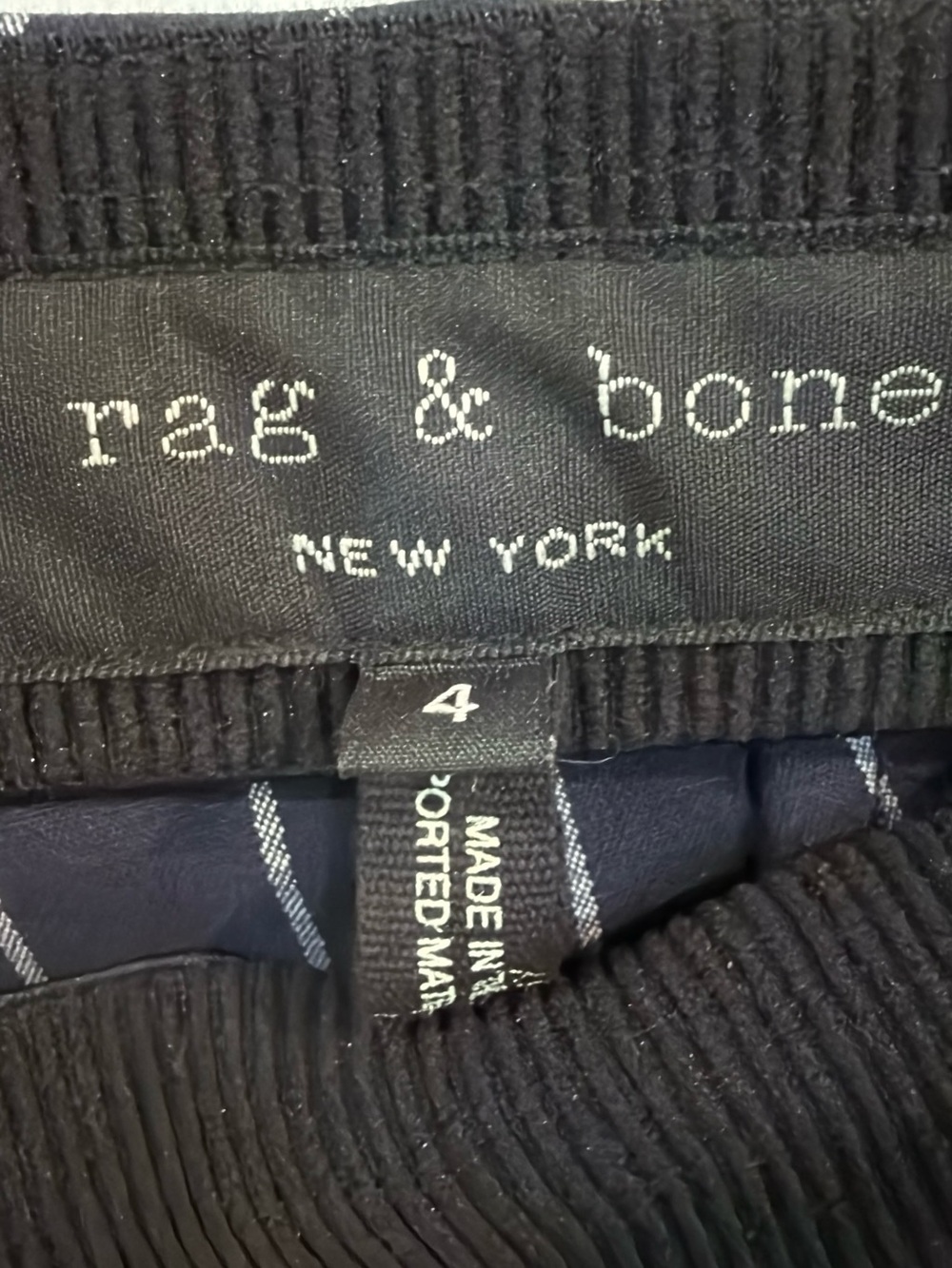 rag & bone Navy Pinstripe Tapered Dress Pants - Picture 4 of 13